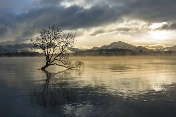 Eine Atemberaubende Aufnahme Des Lake Wanaka Wanaka Neuseeland — Stockfoto