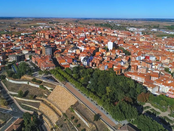 Vue Aérienne Benavente Village Zamora Espagne Photo Drone — Photo