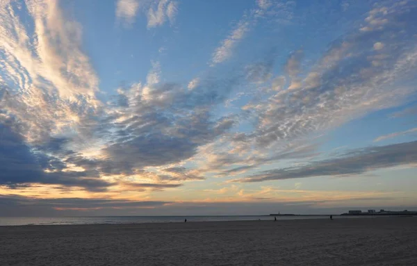 Beautiful Scenery Sunset Cadiz Beach Southern Spain — Stock Photo, Image