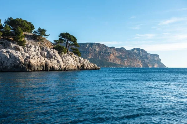 Uma Bela Foto Costa Parque Nacional Calanques Perto Cassis Sul — Fotografia de Stock