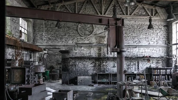 Tiro Bonito Armazém Bagunçado Abandonado — Fotografia de Stock