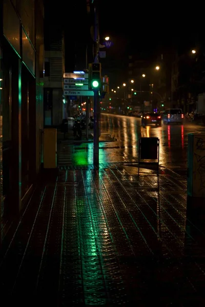 Пустая Улица Время Эпидемии Коронавируса Барселона Испания Европа — стоковое фото