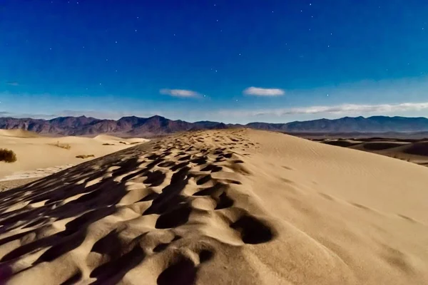 Красивый Пейзаж Плоских Дюн Мескита Долина Смерти Калифорния — стоковое фото