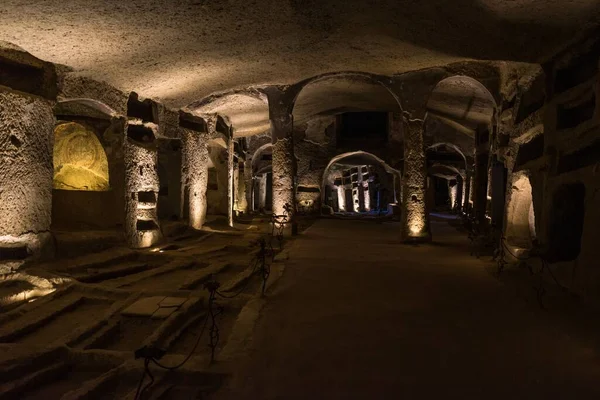 Ein Schöner Blick Auf Das Innere Der Katakomben Von San — Stockfoto