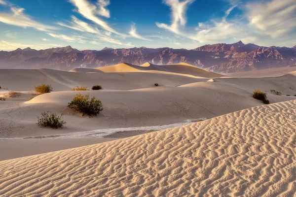 Beautiful Scenery Mesquite Flat Sand Dunes Death Valley California — Stock Photo, Image