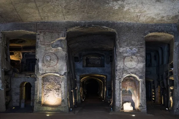 Ein Schöner Blick Auf Das Innere Der Katakomben Von San — Stockfoto