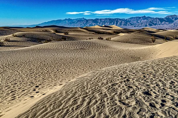 Uma Bela Paisagem Mesquite Flat Sand Dunes Death Valley Califórnia — Fotografia de Stock