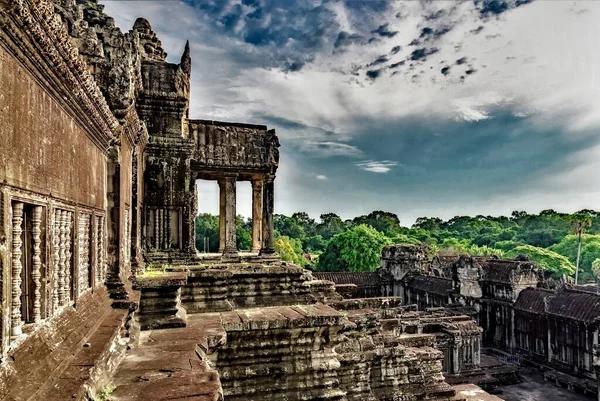 Histórico Templo Angkor Wat Siem Reap Camboya —  Fotos de Stock