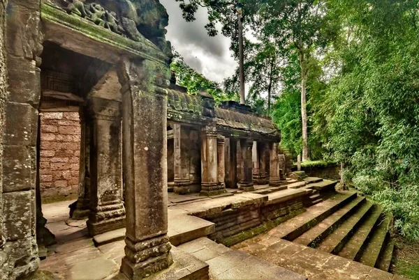 Siem Reap Kamboçya Daki Tarihi Angkor Thom Kalıntıları — Stok fotoğraf