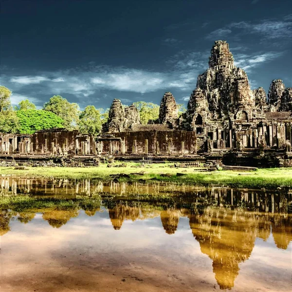 Ιστορικά Κτίρια Στο Angkor Thom Καμπότζη — Φωτογραφία Αρχείου