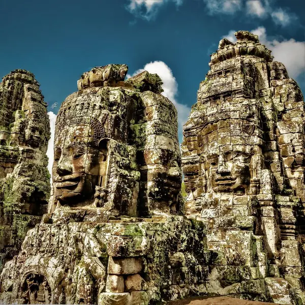Die Historischen Statuen Von Angkor Thom Siem Reap Kambodscha — Stockfoto