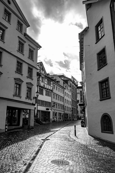 Rue Commerçante Dans Vieille Ville Gallen Suisse — Photo