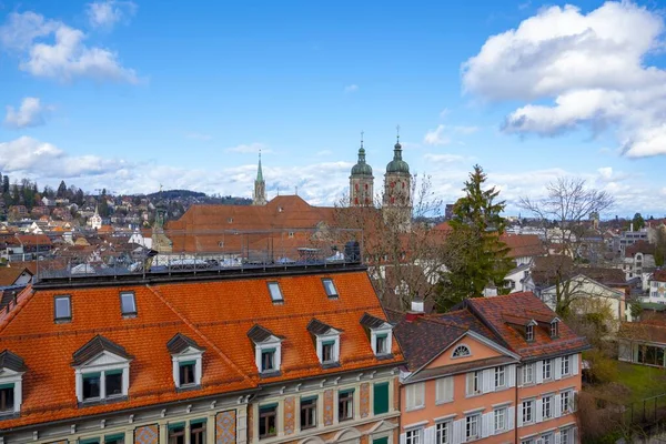 Stadsgezicht Abdij Van Gallen Zwitserland — Stockfoto