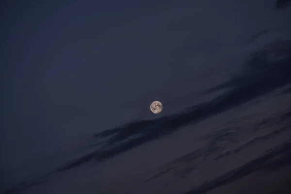 Full Frame Supermoon 2020 Barcelona Španělsko — Stock fotografie