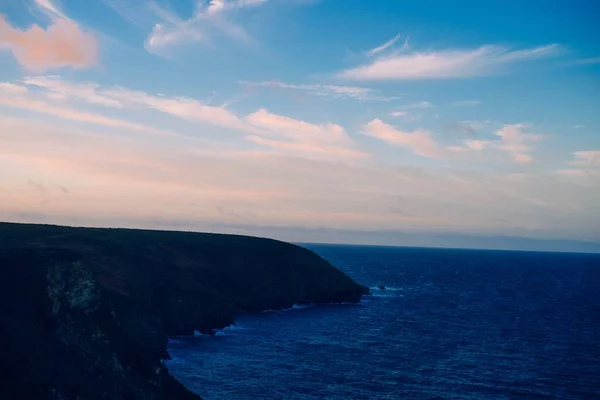 Красиві Пейзажі Заходу Сонця Над Морем — стокове фото