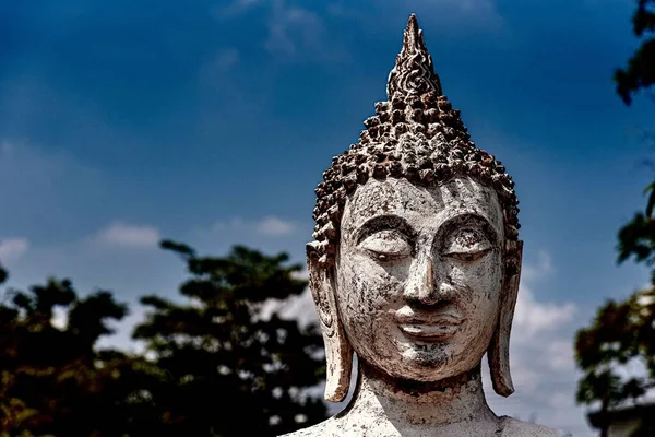 Egy Gyönyörű Kép Buddha Szobor Vallási Koncepció — Stock Fotó