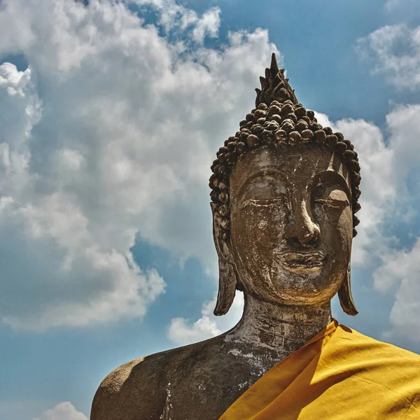 Hermoso Tiro Estatua Buddha Concepto Religioso — Foto de Stock