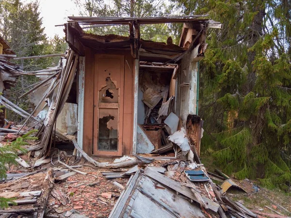 Beautiful Shot Destroyed Small House Crisis Concept — Stock Photo, Image