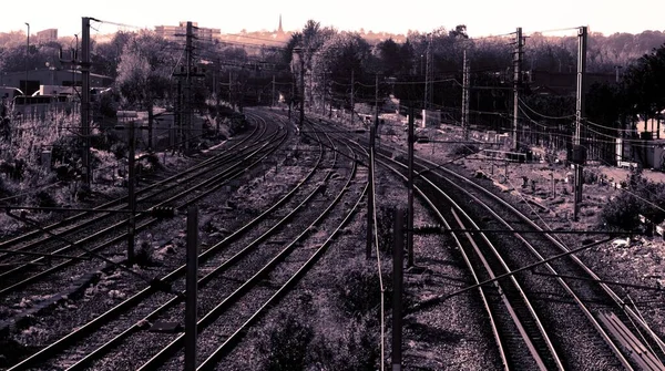 연결되어 열차의 — 스톡 사진
