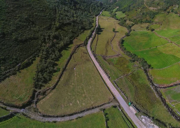 Luftaufnahme Bierzo Dorf Balouta Leon Spanien Drohnenfoto — Stockfoto