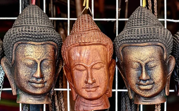 Eine Nahaufnahme Einer Alten Buddha Statue — Stockfoto