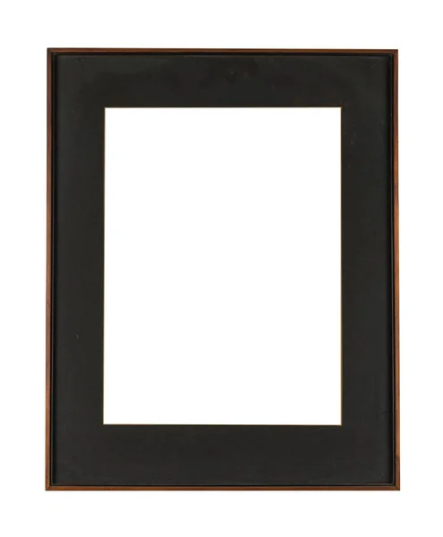 Beyaz Arkaplanda Bir Fotoğraf Için Siyah Modern Çerçeve — Stok fotoğraf