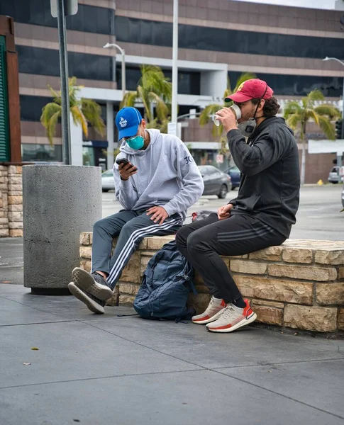 Los Angeles Rli Devletleri Nisan 2020 Genç Adam Covid Salgını — Stok fotoğraf