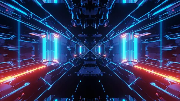Kosmisk Bakgrund Med Färgglada Neonlaserljus Perfekt För Digital Tapet — Stockfoto