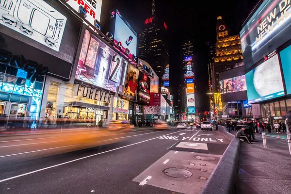 Una Hermosa Toma Times Square Nueva York Durante Covid —  Fotos de Stock