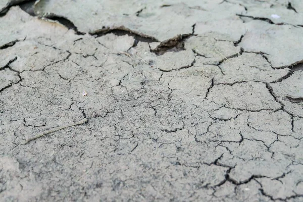 き裂した灰色の石の地面の高い角度のクローズアップショット — ストック写真