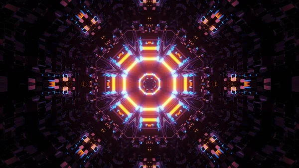 Иллюстрация Красивого Футуристического Фона Красочными Абстрактными Лазерными Огнями — стоковое фото