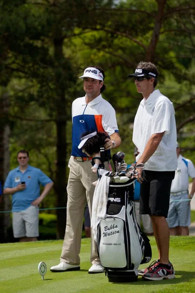 Dublin Estados Unidos Mayo 2013 Golfista Profesional Bubba Watson Tee — Foto de Stock