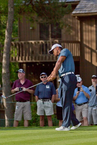 Dublin Egyesült Államok Május 2013 Professzionális Golfozó Tiger Woods Tee — Stock Fotó