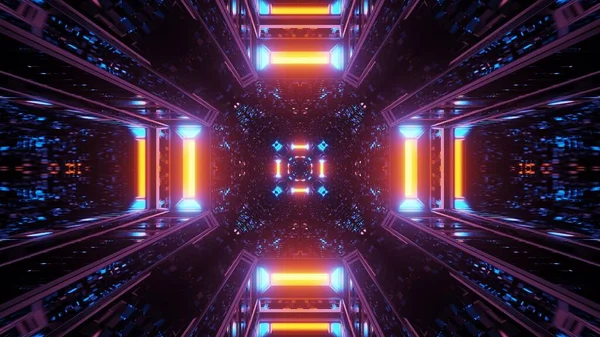 Futuristické Pozadí Zářícími Abstraktními Barevnými Neonovými Světly Moderní Sci Zázemí — Stock fotografie