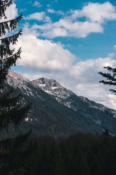 Vista Dos Alpes Baviera Cordilheira Chamada Krawendel Está Localizada Perto — Fotografia de Stock