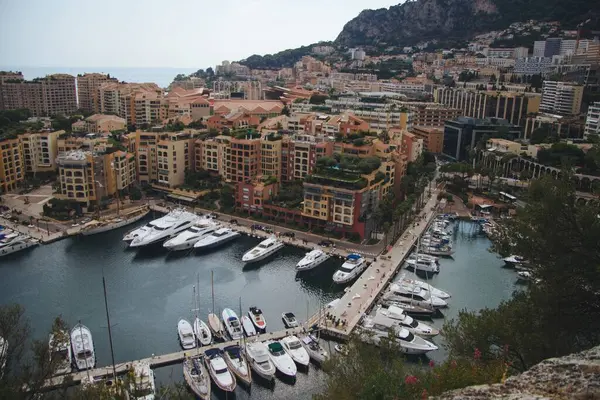 Vue Panoramique Jetée Principauté Monaco Tout Long Journée — Photo