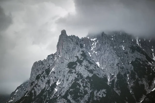 Vista Sulle Alpi Bavaresi Catena Montuosa Chiama Krawendel Trova Vicino — Foto Stock