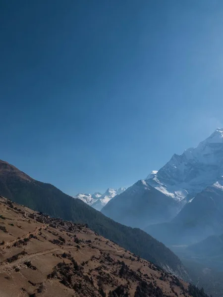 Disparo Vertical Aéreo Annapurna Himalayas Nepal — Foto de Stock
