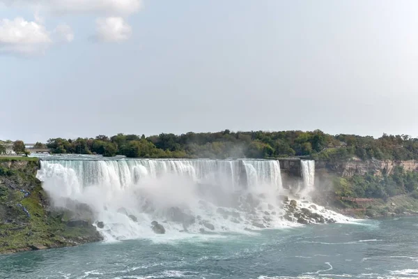 Wysokie Ujęcie Kąta Wspaniałego Wodospadu Niagra Złapanego Kanadzie — Zdjęcie stockowe