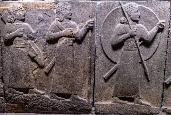 Tiro Perto Três Guerreiros Lenda Gilgamesh Ancara Turquia — Fotografia de Stock