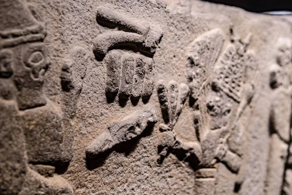 Музеї Анатолійських Цивілізацій Анкари Туреччина Виставлено Старовинний Настінний Малюнок Фігур — стокове фото