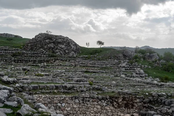 Horyzontalny Widok Ruin Hattusy Stolicy Imperium Hetyckiego — Zdjęcie stockowe