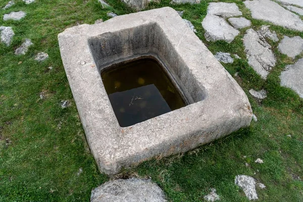 Agujero Agua Las Ruinas Hittitas Sitio Arqueológico Hattusa Turquía Día — Foto de Stock