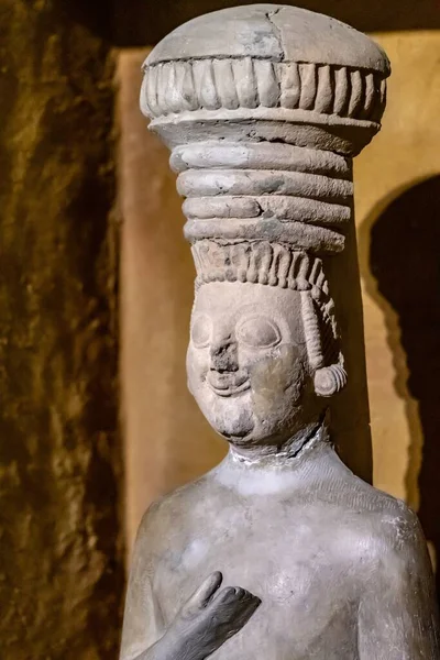 Anadolu Medeniyetler Müzesi Ankara Türkiye Sergilenen Eski Bir Hitit Heykelinin — Stok fotoğraf