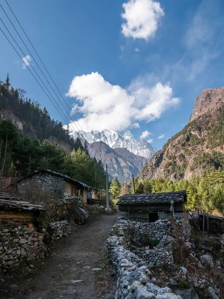 Tiro Vertical Annapurna Himalaia Nepal — Fotografia de Stock