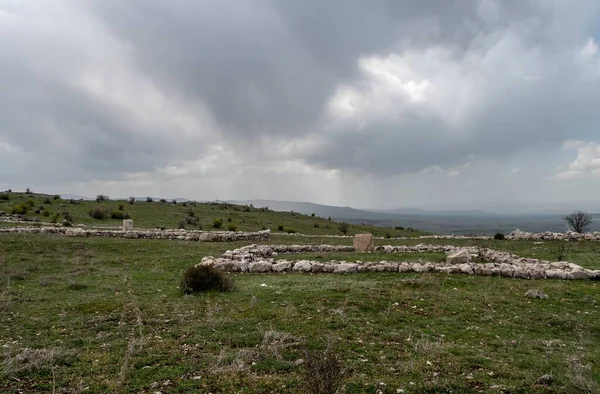 Stare Kamienne Mury Znaleziska Archeologii Hetyckiej Anatolia Corum Turcja — Zdjęcie stockowe