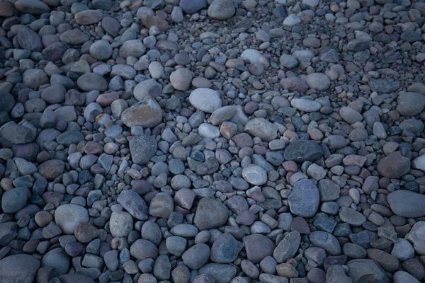 Een Hoge Hoek Close Shot Van Kiezelstenen Grond — Stockfoto