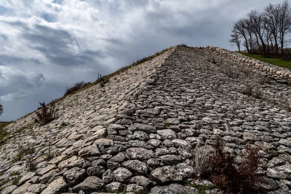 Stare Kamienne Mury Znaleziska Archeologii Hetyckiej Anatolia Corum Turcja — Zdjęcie stockowe