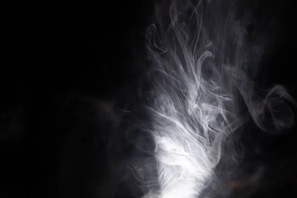 Kouř Izolovaný Černém Pozadí Chladný Tapety — Stock fotografie