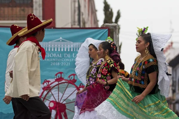 San Cristobal Las Casas México Apr 2019 Danças Tradicionais Durante — Fotografia de Stock